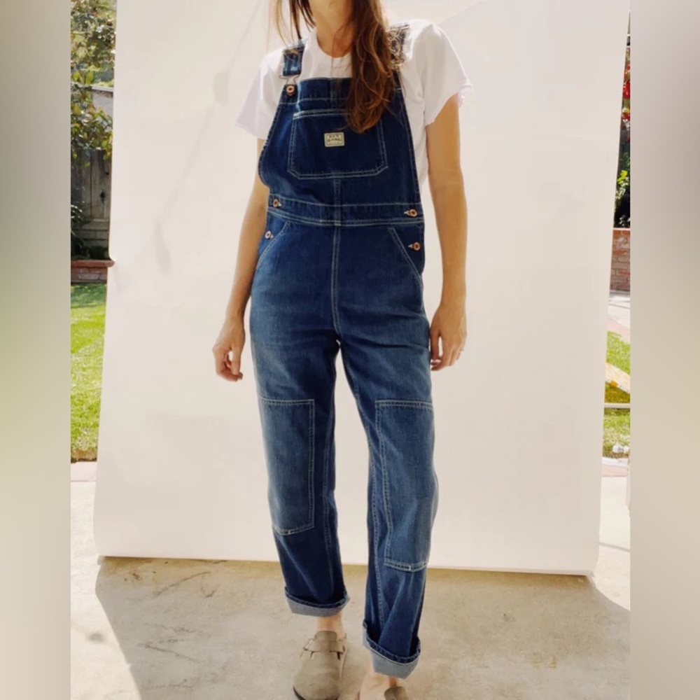 *SOLD* Hey Gang Denim Kneepatch Overalls